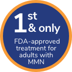 GAMMAGARD LIQUID is the 1st and only FDA-approved treatment for adults with MMN. GAMMAGARD LIQUID is the 1st and only FDA-approved treatment for adults with MMN.