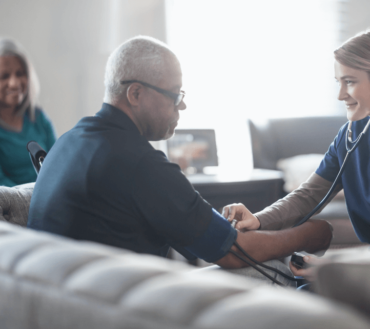 Nurse checking on her patient. GAMMAGARD LIQUID has different dosing and administration. Nurse checking on her patient. GAMMAGARD LIQUID has different dosing and administration.