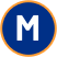 Letter M icon.