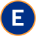 Letter E icon.