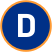 Letter D icon.