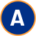 Letter A icon.