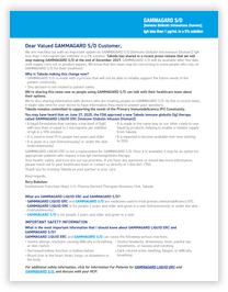GAMMAGARD S/D Announcement Patient Letter thumbnail Read the letter